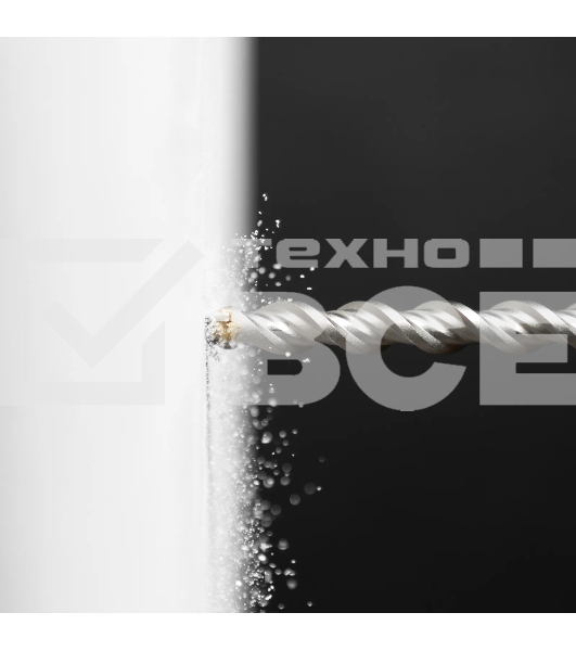 Бур по бетону Denzel двойная спираль, Cobalt W-tip, 16x210 мм, SDS PLUS