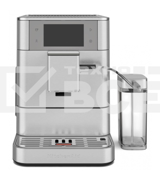 Автоматическая эспрессо-машина KitchenAid 5KES8558ESX, 2.2 л, одновременное приготовление двух чашек, 3 уровня крепости кофе, автоматическая очистка, автоматическая декальцинация, цветной дисплей, сенсорное управление, 40 рецептов, цвет нержавеющая сталь