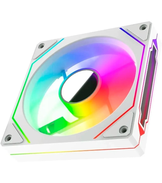 Вентилятор для корпуса Bloody CF-12 LCD ARGb 120х120x25 белый 4-pin 32дБ (упак.:1шт) (CF-12-ARGb120-WH) Ret