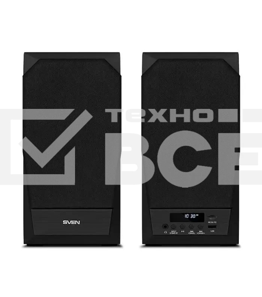 Акустическая система 2.0 SVEN MC-20, черный, мощность 2x45Вт (RMS), FM-тюнер, USB/microSD, дисплей, пульт ДУ, Bluetooth, Optical SVEN MC-20, черный, акустическая система 2.0, мощность 2x45Вт (RMS), FM-тюнер, USB/microSD, дисплей, пульт ДУ, Bluetooth, Optical