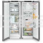Холодильник Liebherr Комбинация XRFsf 5240-22 001(SFNsfd 5247-22 001+ SRsfd 5220-22 001) серебристый двухкамерный 412/262л морозилка сбоку, Side by Side, фото2
