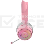 Гарнитура Razer Kraken Kitty V3 Pro Quartz розовый, беспроводная, bluetooth, до 70 ч, подсветка, фото4