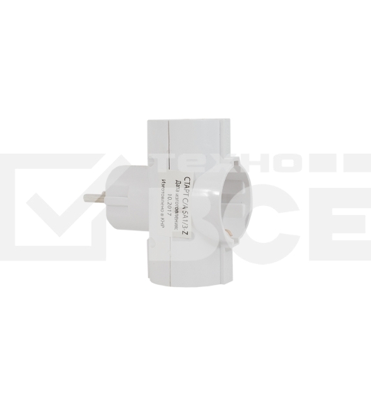 Сетевой адаптер СТАРТ SA1/3-Z, 3 розетки, до 16А, заземление, IP20, белый