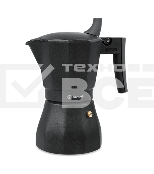 Кофеварка гейзерная Rondell Kafferro RD-499 (BK) черный, 0,3 л.