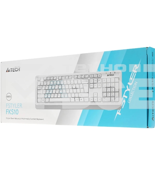 Клавиатура A4Tech Fstyler FKS10 проводная, USB, белый/серый