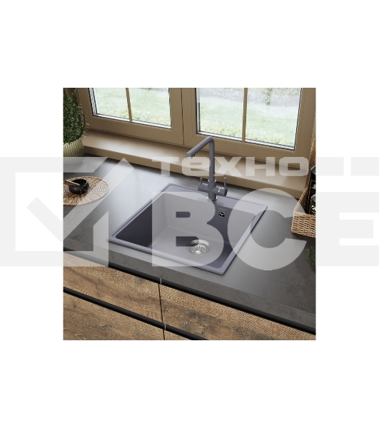 Кухонная мойка Maunfeld Perla 505 MFQS-505LGR светло-серый