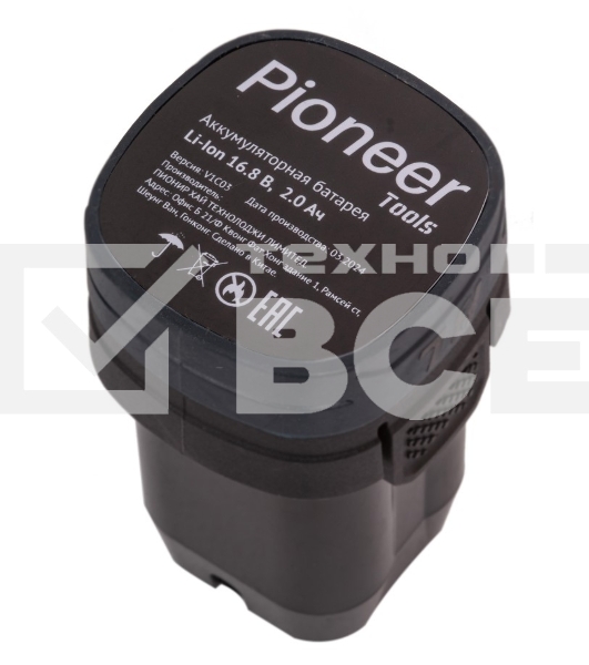 Дрель-шуруповерт Pioneer CD-E1602BL-01, Аккумуляторная, 16,8В, 2 АКБ, Кейс