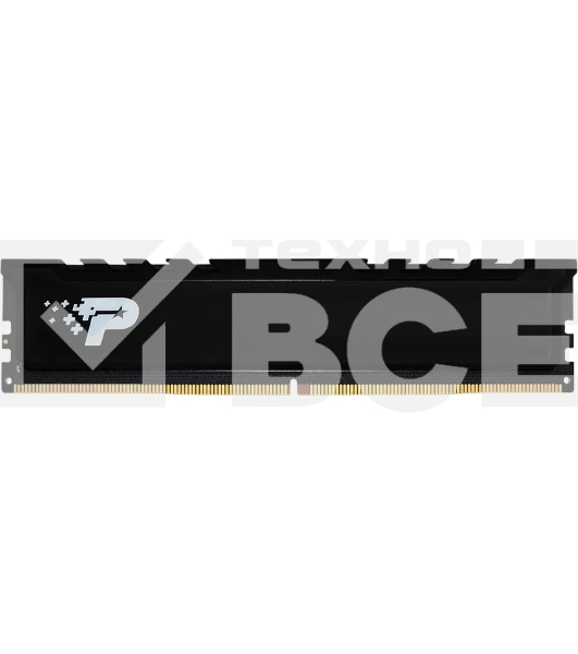 Оперативная память Patriot Signature Premium, DDR5, 16GB (1x16 GB), 6400 MHz, CL52, радиатор, чёрный