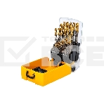 Набор сверл по металлу Denzel 1-13 мм, Р6М5К8-TiN, Golden Tip, 25 шт 723010, фото 1