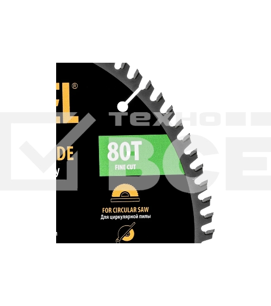 Пильный диск по ламинату Denzel ф300 х 30 мм, 80 зубьев 733887