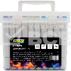 Набор маркеров для скетчинга Silwerhof Idea, двойной пишущий наконечник, 1-7мм, 80 цветов (80шт.) пластиковая коробка, фото2