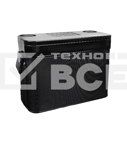 Переносная караоке система TRS2402 iconBIT K902B Колонка 10Вт, 2 микрофона Bluetooth, световые эффекты, аккумулятор в колонке 3000mAh и микрофонах, 22.3*9.6*15.7CM, черный