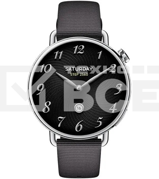 Смарт-часы Xiaomi Watch S4 41мм 1.32' AMOLED корп. серебристый рем.черный (BHR07VRGL)