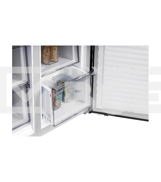 Холодильник Nordfrost RFQ 450 NFGb черное стекло многокамерный 270/135л морозилка сбоку, No Frost, Side by Side