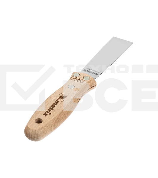 Шпательная лопатка Matrix из нержавеющей стали, 30 мм, буковая рукоятка, EFP 85608