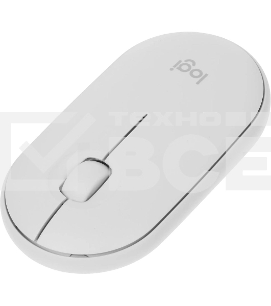 Мышь беспроводная Logitech Pebble M350 белый, 1000 dpi, радиоканал, Bluetooth, USB, кнопки - 3