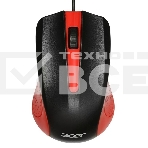 Мышь проводная Acer OMW012 черный/красный, 1200 dpi, USB, кнопки - 3, фото 1
