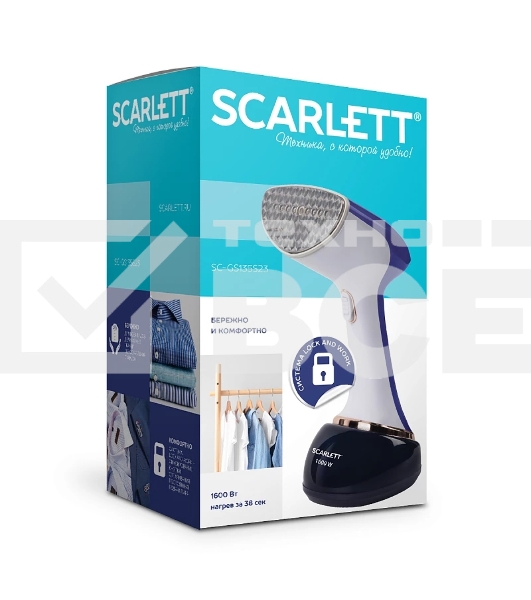 Отпариватель Scarlett SC-GS135S23 синий/белый, 1600 Вт, 25 г/мин, 360 мл