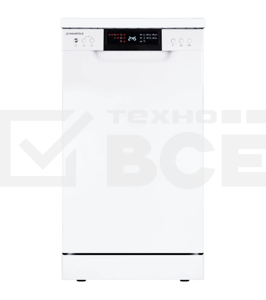 Посудомоечная машина Maunfeld MWF45220W, белый, 44.8 см, 10 компл., 49 дБ, класс A++