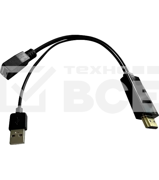 Переходник Buro HDMI (m)/DisplayPort (f) черный (BU-HDMI(M)-DP(F))