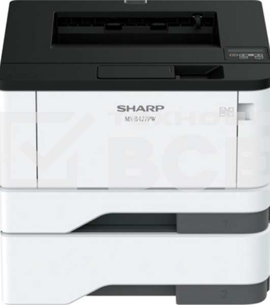 Принтер лазерный Sharp MXB427PWEU, A4, ч/б, печ. до 40 стр мин, 600 x 600 DPI, Ethernet, Wi-Fi, USB