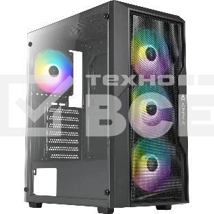Корпус Azza Fighter черный без БП ATX 4x120mm 2x140mm 2xUSB2.0 1xUSB3.0 audio bott PSU