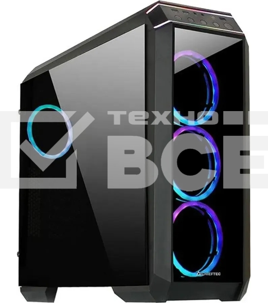 Корпус Chieftec Stallion II черный без БП ATX 4x120mm 1xUSB2.0 2xUSB3.1 audio bott PSU