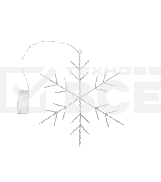 Светодиодная подвесная фигура Neon-night Снежинка на металлическом каркасе, цвет теплый белый