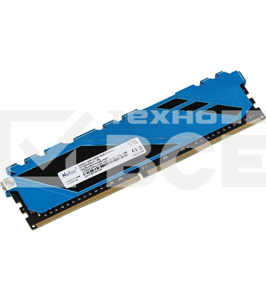 Оперативная память NETAC Shadow, DDR4, 16GB (1x16GB), 3200MHz, CL16, с радиаторами, синий