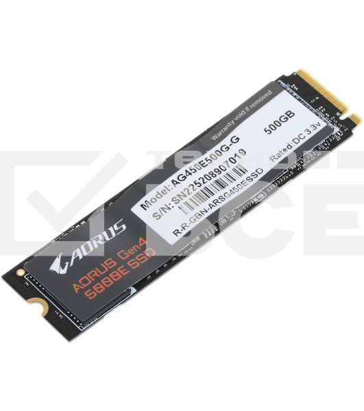Накопитель SSD Gigabyte Aorus Gen4 5000E, AG450E500G-G 500Gb M.2 2280 Client PCI-Express 4.0 x4, NVMe 1.4 5000/3800 RTL
