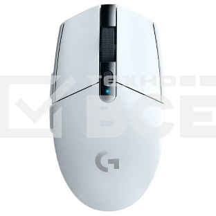 Мышь беспроводная Logitech G304 Lightspeed белый, 12000 dpi, радиоканал, USB, кнопки - 6