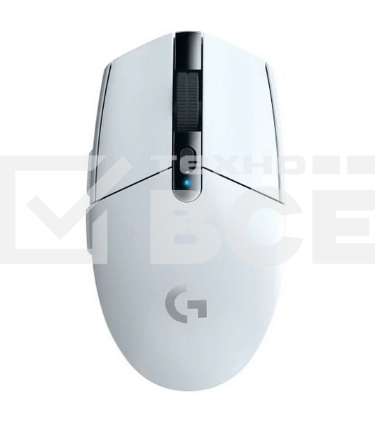 Мышь беспроводная Logitech G304 Lightspeed белый, 12000 dpi, радиоканал, USB, кнопки - 6