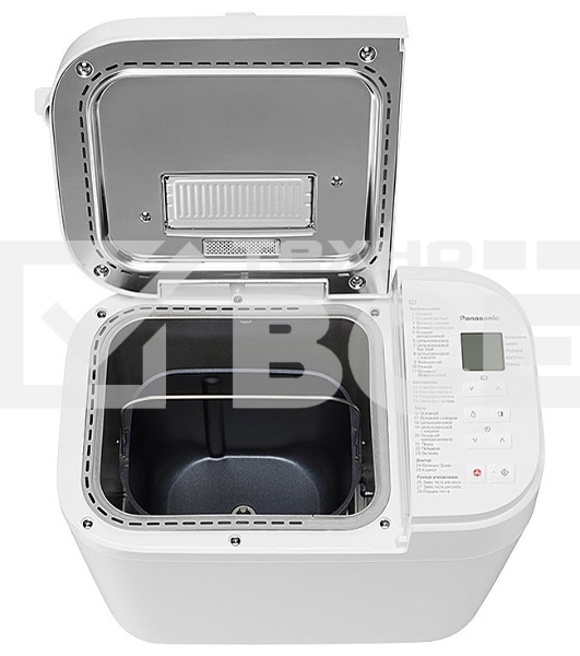 Хлебопечь Panasonic SD-R2520WTS белый, 550 Вт, программ - 28 шт, вес выпечки - 1.1 кг