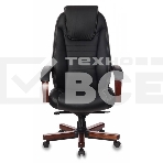 Кресло руководителя Бюрократ T-9923WALNUT/BLACK черный, кожа, крестовина дерево, фото16