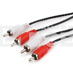 Кабель аудио Cablexpert CCA-2R2R-1.8M-N, 2xRCA/2xRCA, 1.8м, черный, пакет, фото2