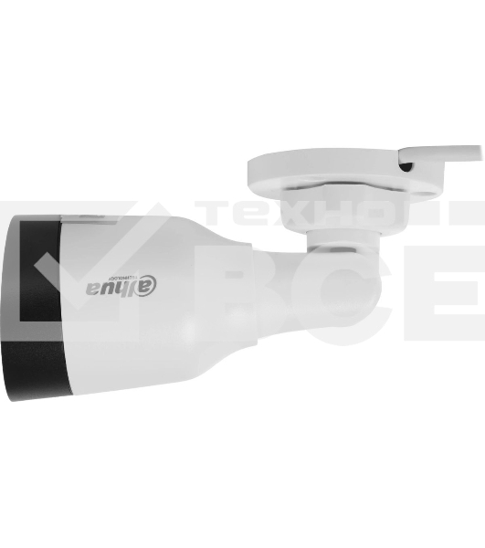 Уличная цилиндрическая IP-видеокамера DAHUA DH-IPC-HFW1230S1P-0280B-S6 2Мп, 1/2.8” CMOS, объектив 2.8мм, детектор человка, ИК-подсветка до 30м, IP67,  корпус: металл, пластик