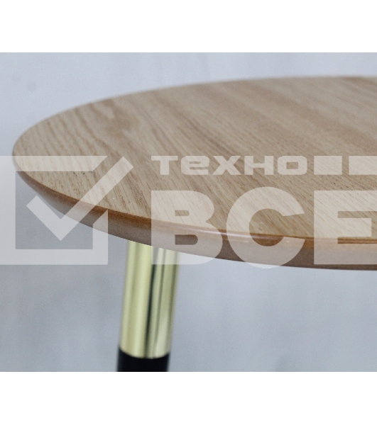 Столик кофейный SHEFFILTON SHT-CT17 дуб весенний/черное дерево/латунь (191695)