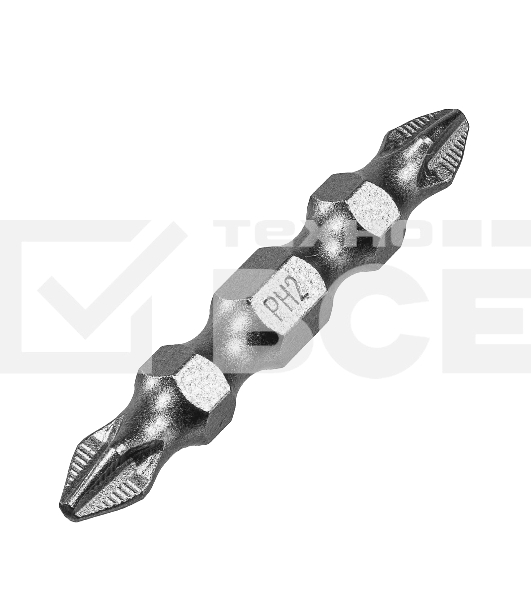 Набор бит Denzel двухстор., PH2-PH2х45 мм, сталь S2, 10 шт.