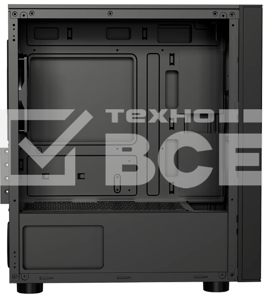 Компьютерный корпус без блока питания PCCOOLER LM300 ARGb BK, Flat Mid Tower, черный, TG, 0.45 SPCC, 1x120мм mATX, mITX 170/330/150мм 2x2.5