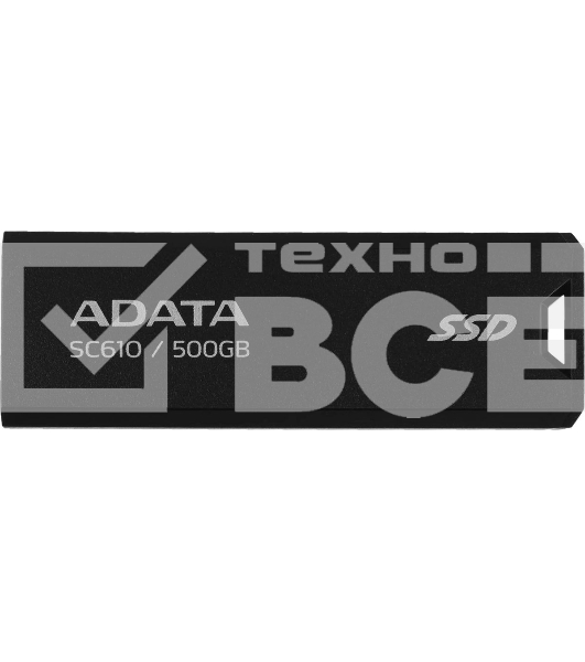 Внешний SSD ADATA SC610, 500Gb, USB Type-A, R/W 550/500 Mb/s черный