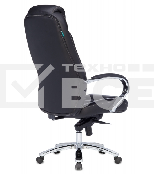 Кресло руководителя Бюрократ T-9923SL/BLACK черный, кожа, крестовина хром