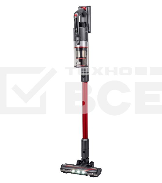 Пылесос вертикальный Starwind SCH9945 серебристый/красный, питание от аккумулятора, 170 Вт, уборка сухая, пылесборник 0.4 л