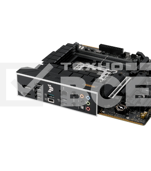 Материнская плата ASUS TUF GAMING B760M-PLUS WIFI II, LGA 1700, Intel B760, 4xDDR5, 4xSATA, 3xM.2, 1xPCIe 5.0 x16, 1xPCIe x4, 1xUSB-A 3.2 Gen 2, 2xUSB-A 3.2 Gen 1, 4xUSB 2.0, 1xUSB-C 3.2 Gen 2x2, 1x2.5Gb LAN, 5x3.5 мм, 7.1, Wi-Fi 6E, Bluetooth 5.3, mATX