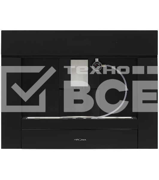 Кофемашина автоматическая встраиваемая Krona ONYX 45H coffee BL/BL черный, исп. кофе - молотый/зерновой, 1,8 л, 1500 Вт