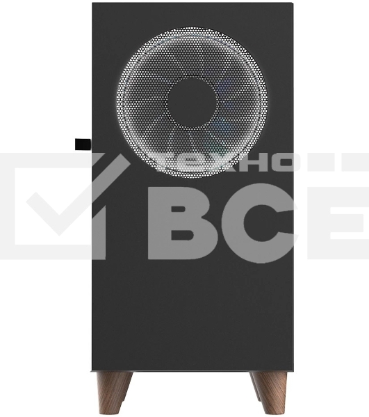 Корпус WIZMAX EM1 Woofer, mATX, mITX черный, Mini-Tower, без БП, TG, 1x160mm + 1x120mm LED, 1xUSB-A 3.0 + 2xUSB-A 2.0