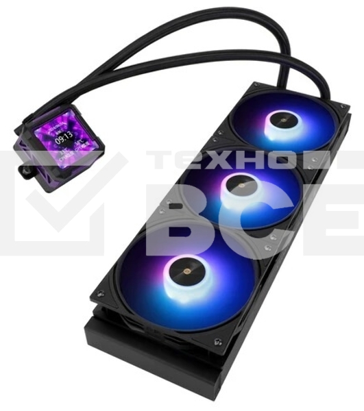 Водяное охлаждение для процессора Thermalright Frozen Warframe Pro 360 Black ARGB (360mm, Black, ARGB/ Fans: 3x120mm, 70.84CFM, 29.8dBA, 2000RPM/ Pump height 60mm, 23dBA, 3000RPM, Rad thickness 27mm/ S: 1200, 1700, 1851, 2011, 2066, 115X, AM4, AM5)
