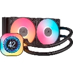 Система жидкостного охлаждения Corsair iCUE LINK TITAN 240 RX LCD (240мм, черный, RGb/ Fans: 2x120мм, 73.5CFM, 36dBA, 2100RPM/ S: 1851, 1700, AM5, AM4), фото 1