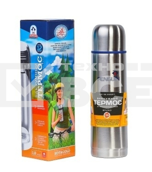 Термос Penguin BK-46 1 л узкое горло, глухая пробка