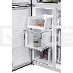 Холодильник Nordfrost RFQ 450 NFGb черное стекло многокамерный 270/135л морозилка сбоку, No Frost, Side by Side, фото4