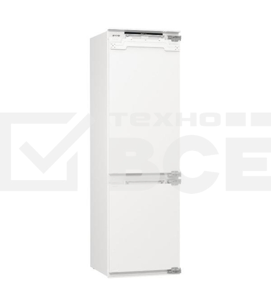 Встраиваемый холодильник Gorenje NRKI517E82WF, полезный объем 244 л, электронное управление, цифровой дисплей, автоматическое размораживание No Frost, быстрое замораживание, интенсивное охлаждение, зона свежести с контролем влажности, инверторный компрессор, энергоэффективность А+